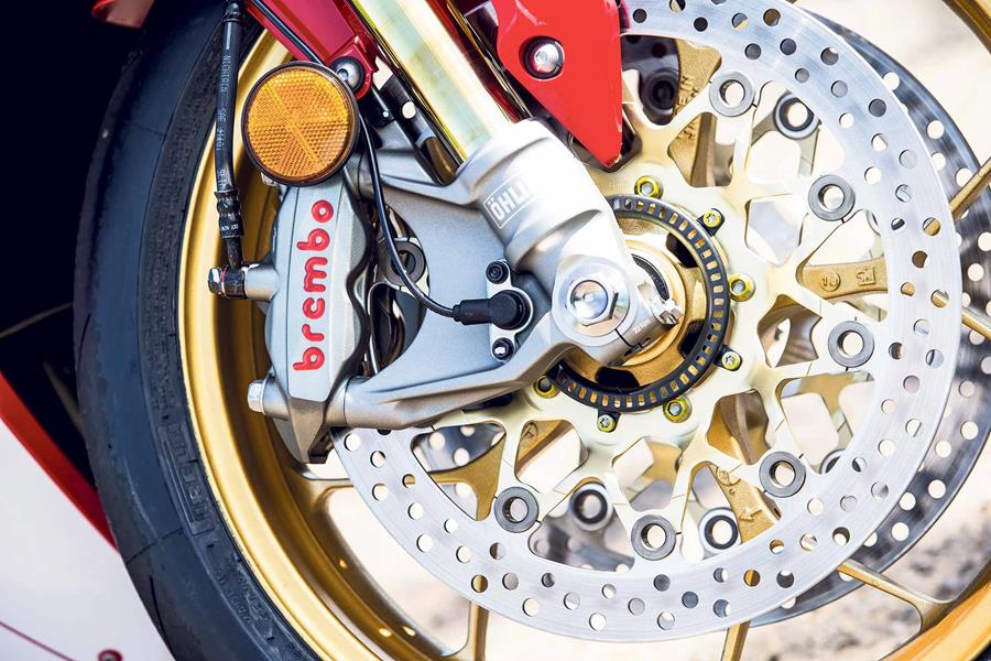 The Honda Fireblade SP front brakes