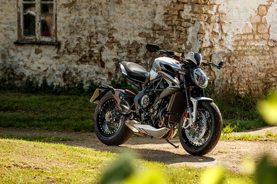 A side view of the 2021 MV Agusta Dragster 800 RR