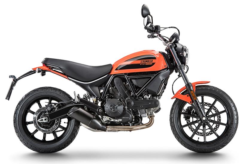 Ducati Scrambler Sixty2 exhaust side view