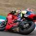 Ducati Panigale V2 side rear action cornering ridden by Michael Neeves