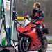 Filling up with fuel on the Ducati Panigale V2