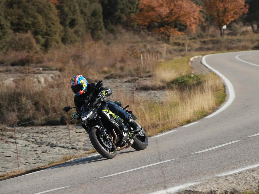 The Kawasaki Z900 engine is crammed with torque and the handling is better than ever