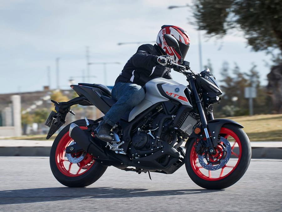 2020 Yamaha MT-03 on the road