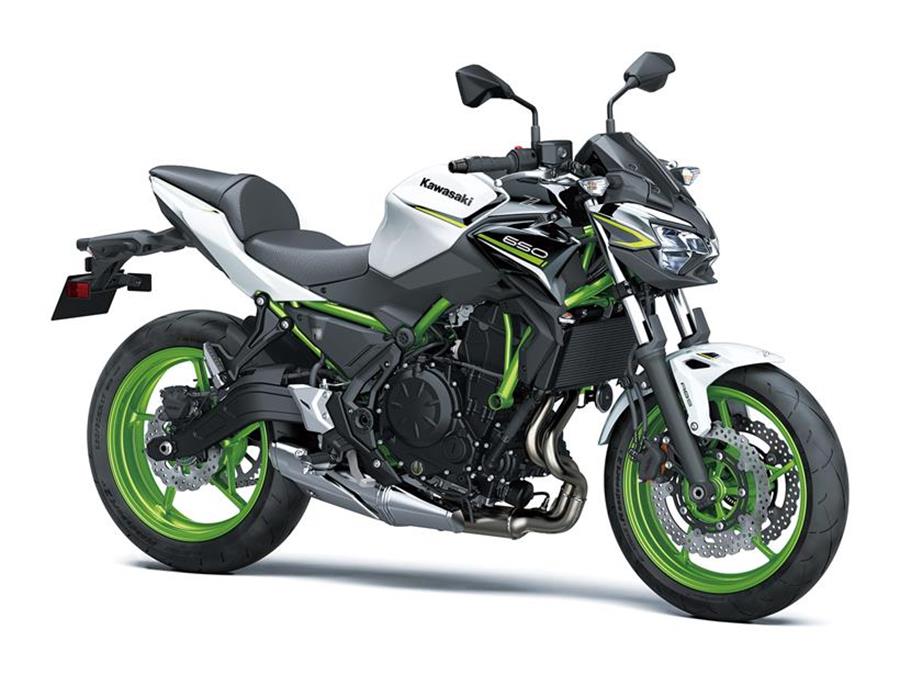 A side view of the 2021 Kawasaki Z650