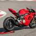2020 Ducati Panigale V4S static paddock stand rear three quarter