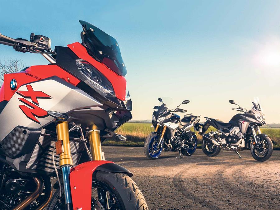 BMW F900XR with the Yamaha Tracer 900 and Honda Crossrunner