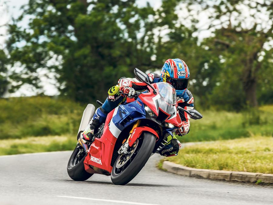 Riding the Honda CBR1000RR-R SP Fireblade on the road in the UK