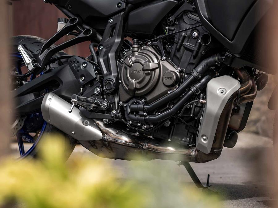 The Yamaha Tracer 700 features a 689cc parallel-twin engine