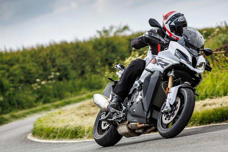 2024 BMW S1000XR cornering action shot