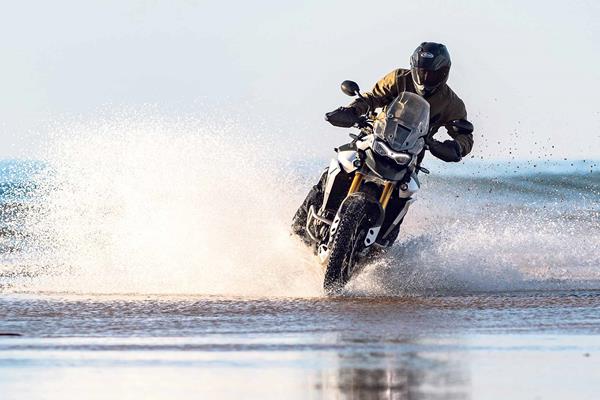 Sliding around on the Triumph Tiger 900 Rally Pro