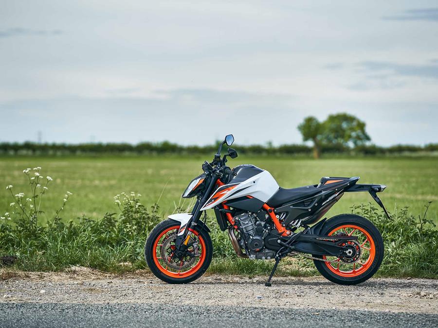 A static view of the KTM 890 Duke R