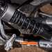 The rear shocks were revised for the latest Honda Rebel machine