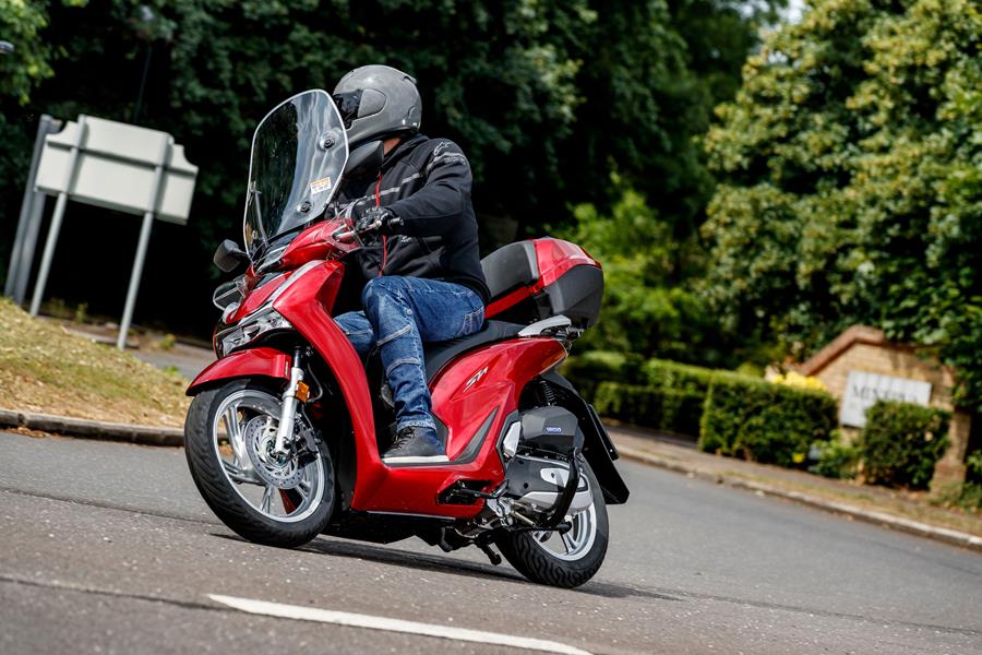 The Honda SH125i's big wheels make for great handling