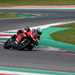 On track at Mugello on the Ducati Superleggera V4