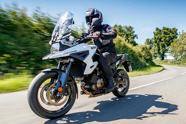 Suzuki V-Strom 1050 front tracking shot