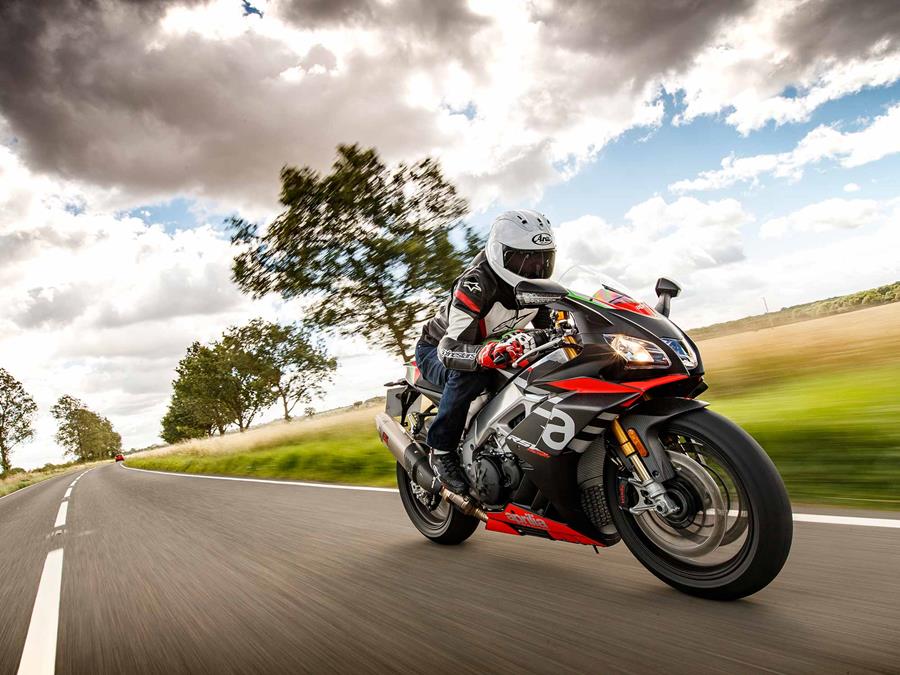 The front end of the Aprilia RSV4 1100 Factory