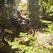 KTM 890 Adventure riding in woodland