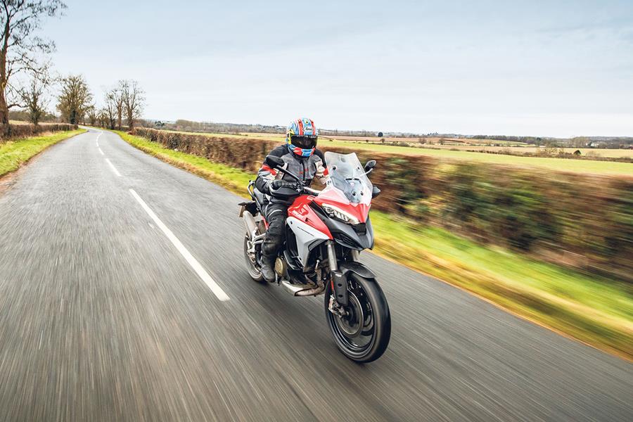 Ducati Multistrada V4S in the wet