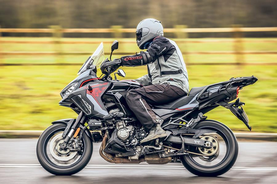 Kawasaki Versys 1000 S on the road left side