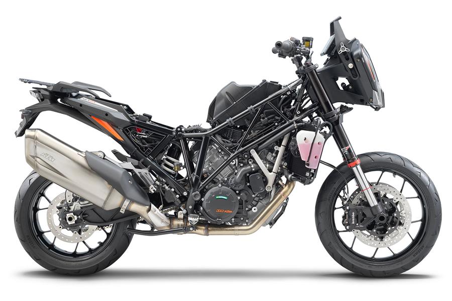 KTM 1290 Super Adventure S chassis exposed