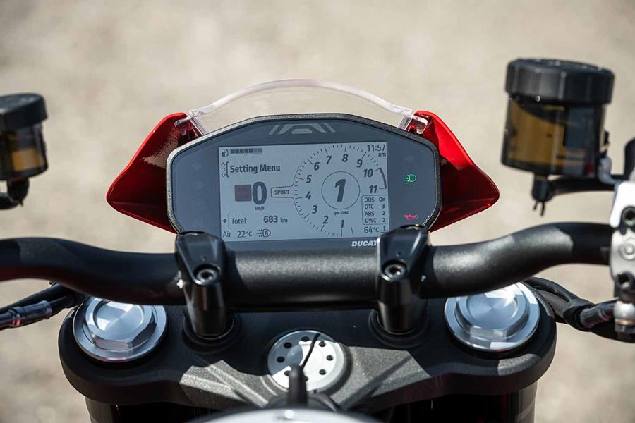 Ducati Monster TFT screen