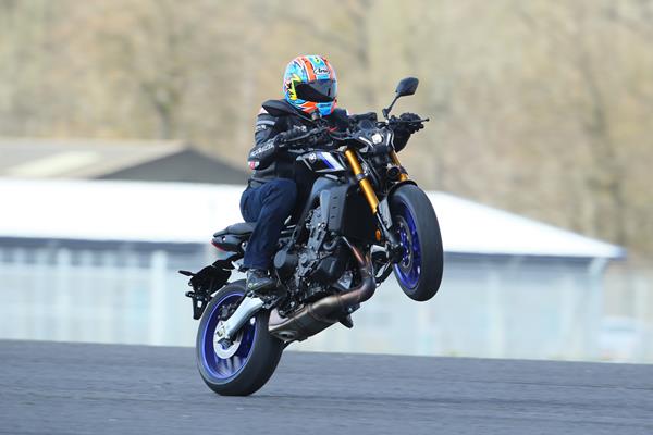 The 2021 Yamaha MT-09 SP just loves to wheelie!