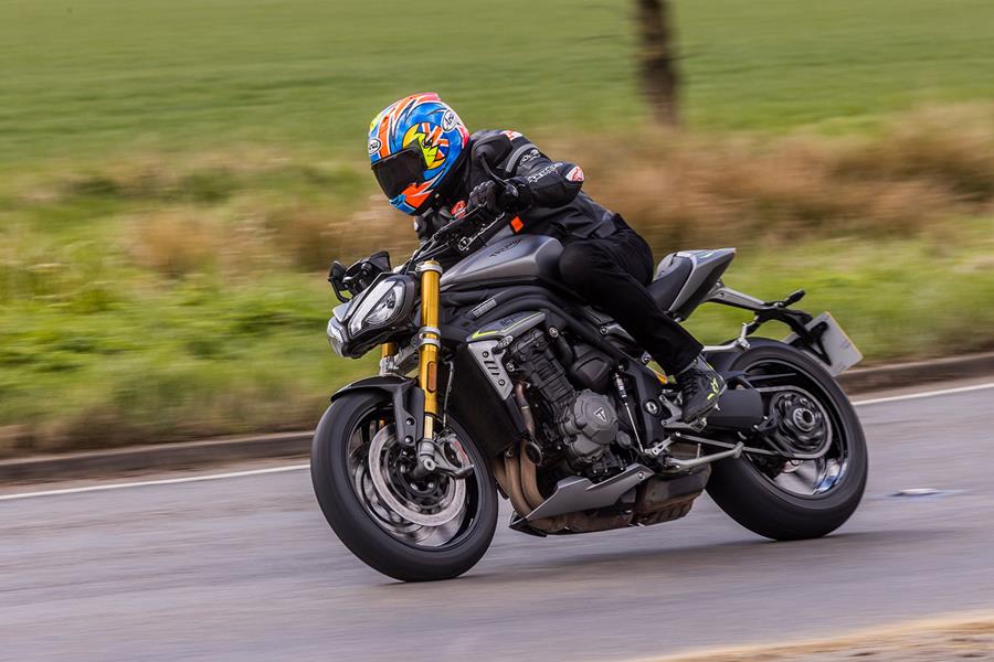 Triumph Speed Triple 1200 RS turning right