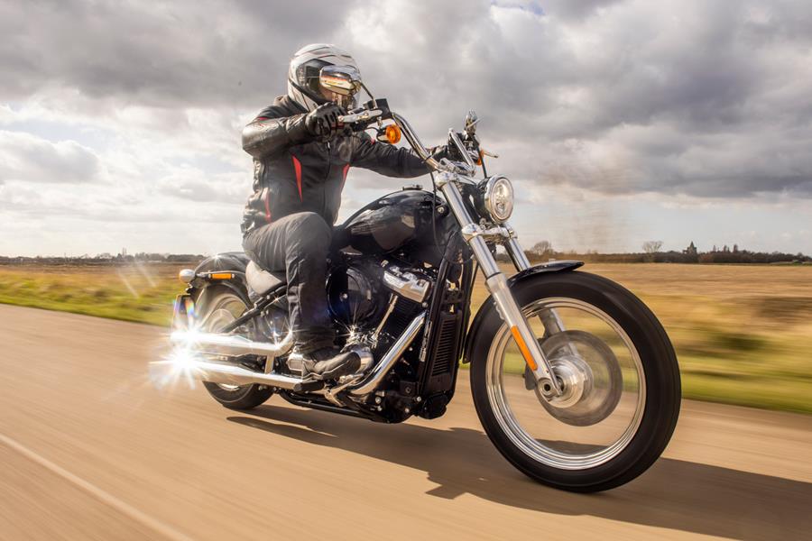 Riding the Harley-Davidson Softail Standard straight