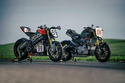 L-R Victory Empulse RR electric bike is joined by a modified version of Project 156 for 2016