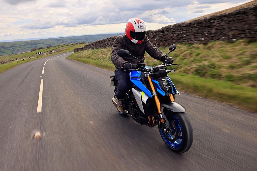 2021 Suzuki GSX-S1000 on the road