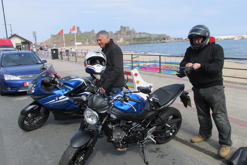 The man on the right was the SV's first pillion. Well done, SV. Well done.