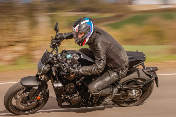 Honda CB1000R Black Edition being ridden very quickly