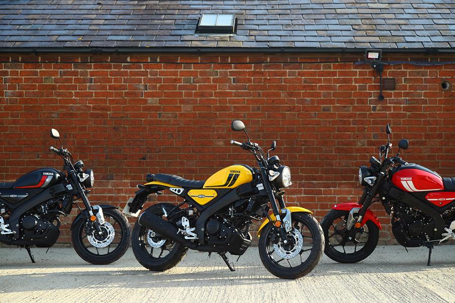 Yamaha XSR125 black yellow and red options