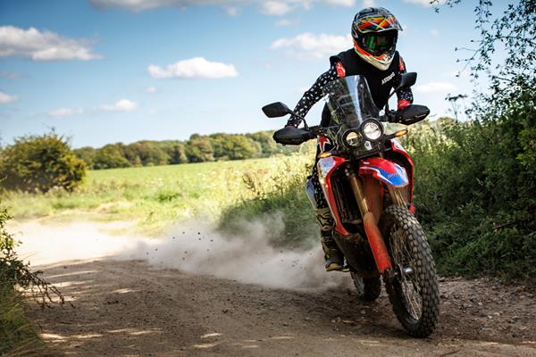 Honda CRF300 Rally, sliding off-road
