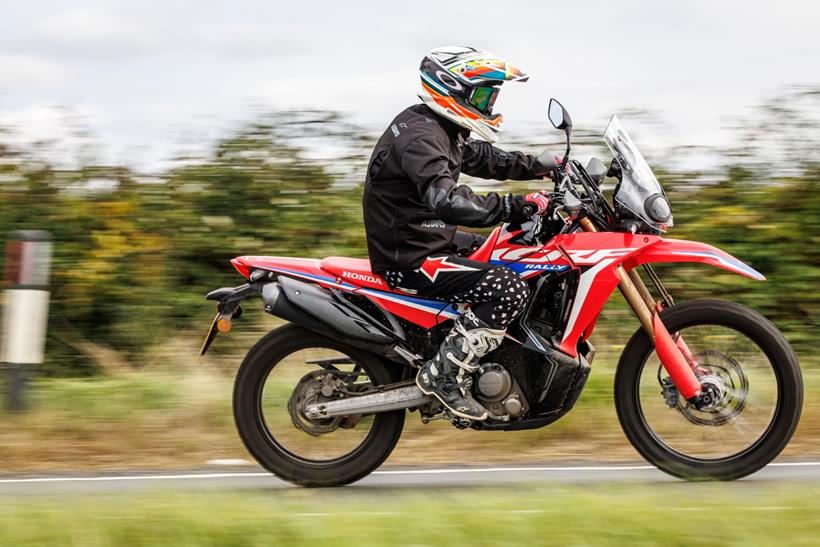 Honda CRF300 Rally, comfortable on tarmac