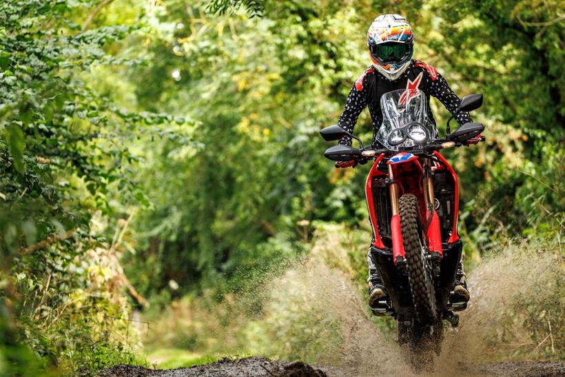 Honda CRF300 Rally, wheelie off-road