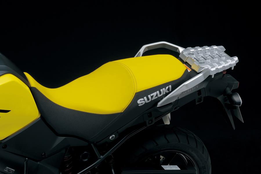 The seat on the Suzuki V-Strom 1000