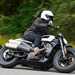 Banked over on the 2021 Harley-Davidson Sportster S