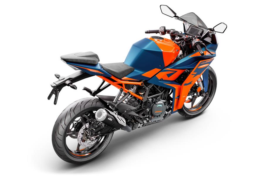 A view of the top of the KTM RC 390 