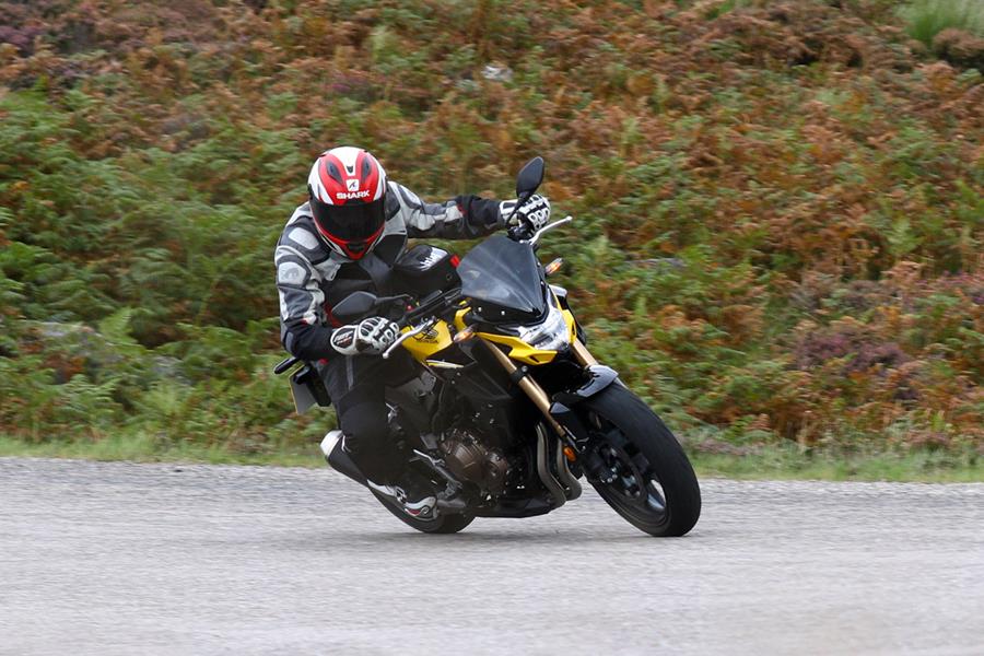 Honda CB500F on the road