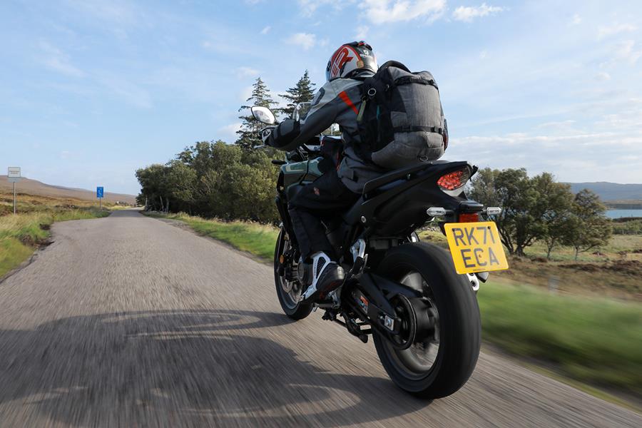 A rear view of the Honda CB500X