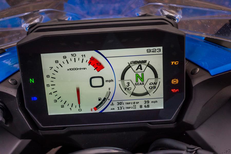 The Suzuki GSX-S1000GT has cruise control and five engine modes