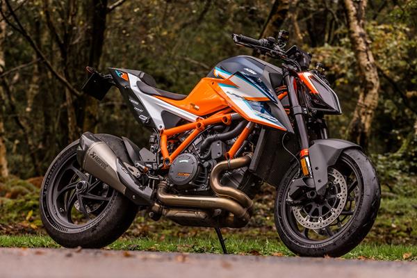 A side view of the KTM 1290 Super Duke RR