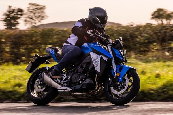 2021 Suzuki GSX-S950 ridden quickly through countryside