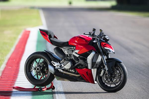 A side view of the Ducati Streetfighter V2