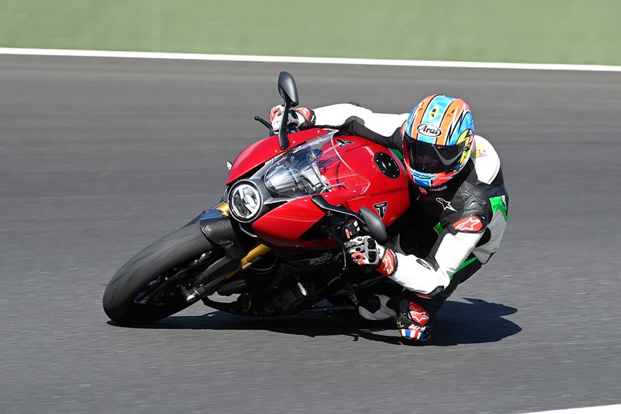 Triumph Speed Triple 1200 RR on the track