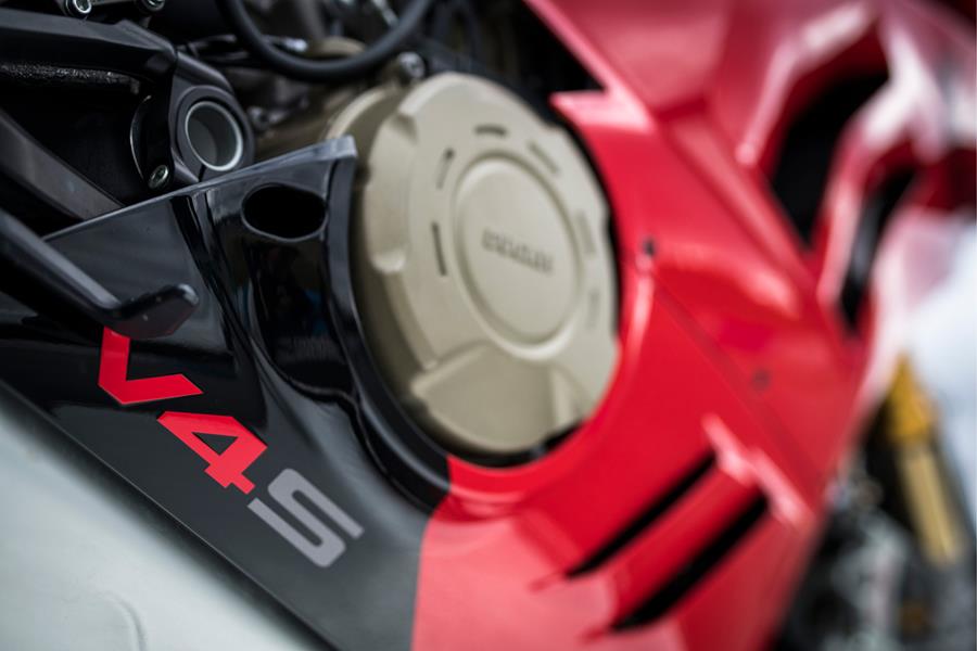 The Desmosedici engine in the Ducati Panigale V4 S is a thing of beauty