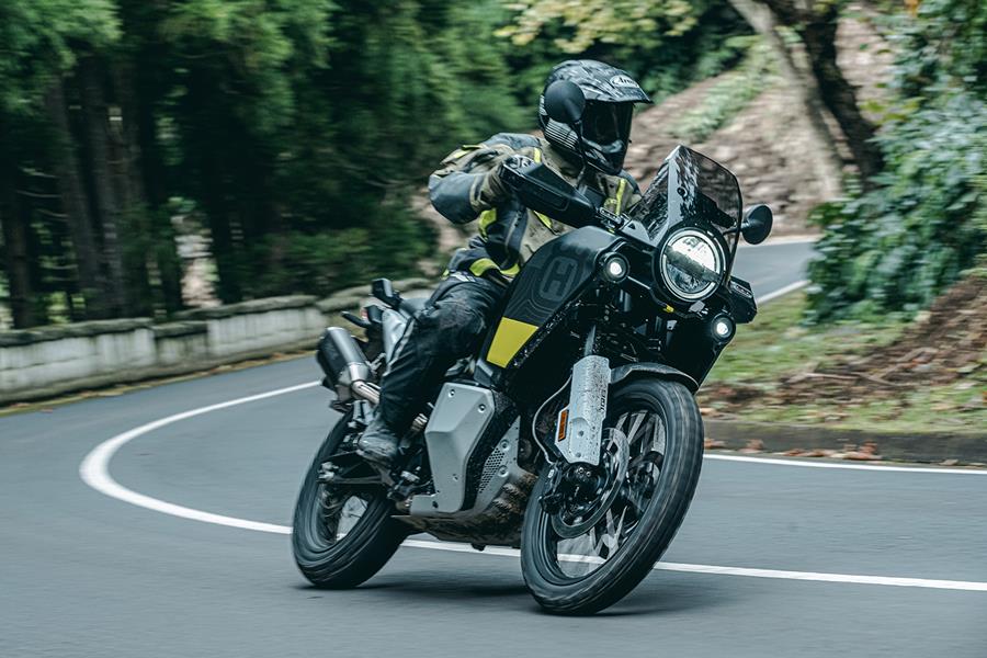 The Husqvarna Norden 901 ridden on the road