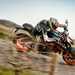 Leaning into a bend on the 2022 KTM 1290 Super Duke R Evo
