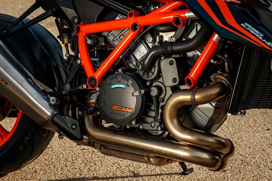 The engine is unchanged from the standard Super Duke R